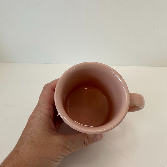 Crown Corning Mug Japan Pink D Handle Stoneware Coffee Tea Vintage - Picture 6 of 7